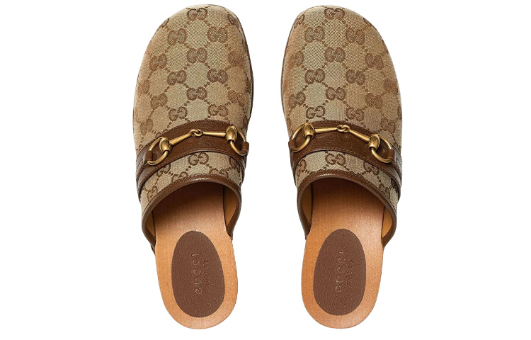 Lookbook (W) Clog Gucci GG 35mm Beige Kanvas 700062-KY950-9765