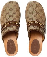 (W) 古驰 GG 35毫米米色帆布木屐鞋 700062-KY950-9765 Lookbook (W) 古驰 GG 35毫米米色帆布木屐鞋 700062-KY950-9765