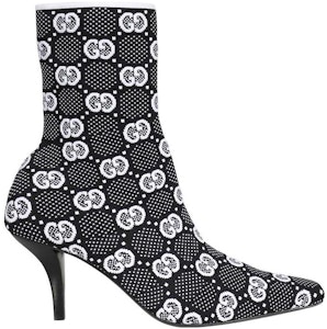 (W) 구찌 GG 니트 앵클 부츠 블랙 화이트 패브릭 (75mm) 718378-FAAQP-1008 Order (W) 구찌 GG 니트 앵클 부츠 블랙 화이트 패브릭 (75mm) 718378-FAAQP-1008