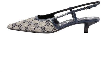 (W) 古驰GG蓝色高跟凉鞋带扣 693210-KY980-4061 Buy (W) 古驰GG蓝色高跟凉鞋带扣 693210-KY980-4061