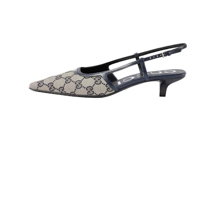 (W) Gucci GG 'Blue Buckle Stiletto Sandal'