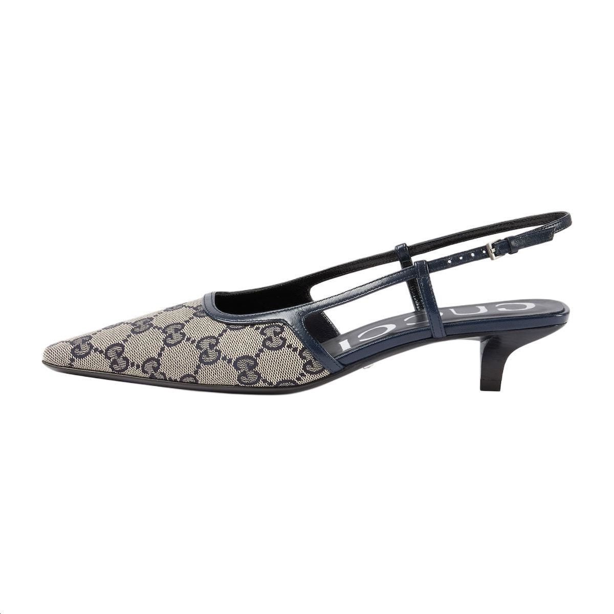 (Women) Gucci GG 'Blue Buckle Stiletto Sandal' 693210-KY980-4061