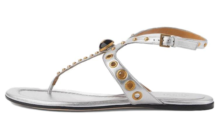 Buy (W) Gucci GG ''Sandalo Slide Argento'' 740431-0MW00-8106