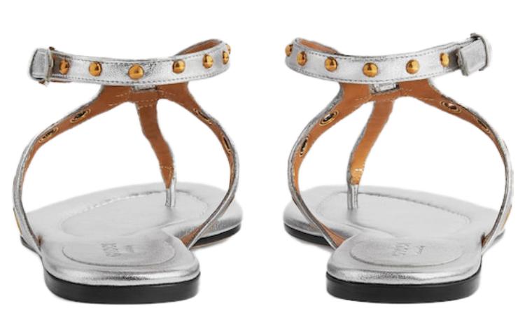 Shop (W) Gucci GG ''Sandalo Slide Argento'' 740431-0MW00-8106