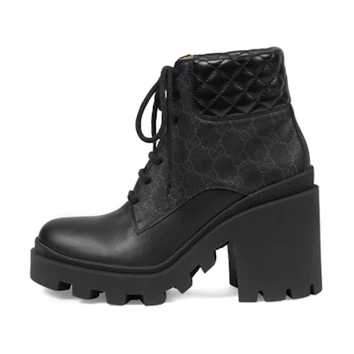 (W) Gucci GG Ankle Boot 'Black GG Supreme'