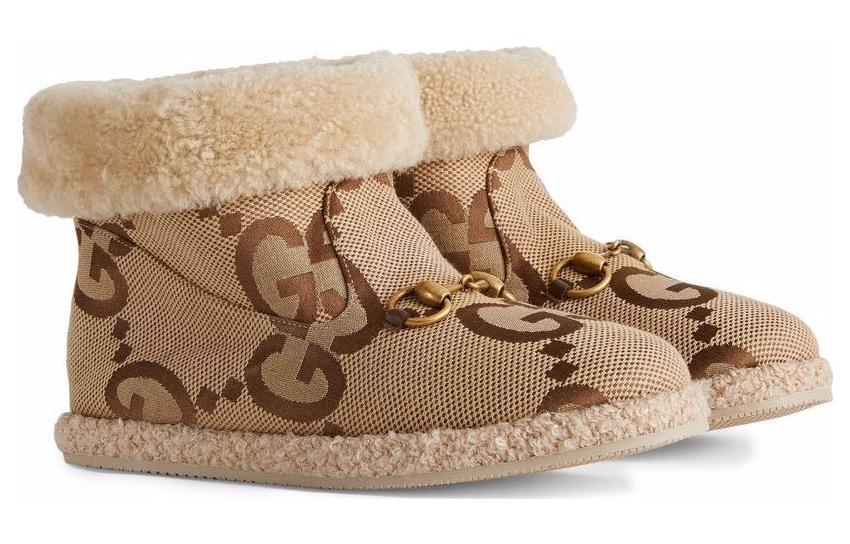Lookbook (W) Bota Tobillera Gucci GG 'Horsebit - Beige' 599017-UKM50-2672