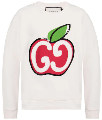 (W) Gucci GG Baju Panas Cetakan Epal Putih 469250-XJCCK-9230 Order (W) Gucci GG Baju Panas Cetakan Epal Putih 469250-XJCCK-9230