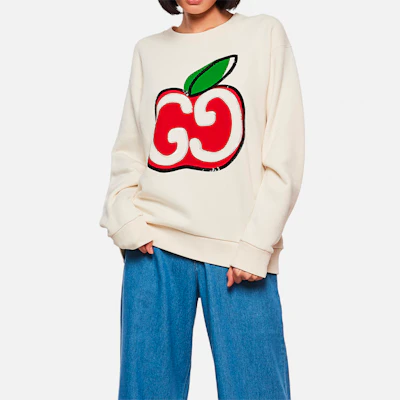 (W) Gucci GG Baju Panas Cetakan Epal Putih 469250-XJCCK-9230 Purchase (W) Gucci GG Baju Panas Cetakan Epal Putih 469250-XJCCK-9230