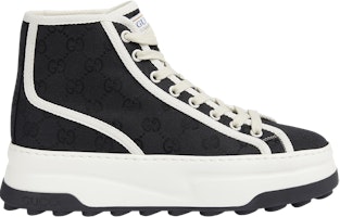 (Women) Gucci GG Blooms High-Top Sneakers 'Black White' 746768-20Q20-1043 (Women) Gucci GG Blooms High-Top Sneakers 'Black White' 746768-20Q20-1043