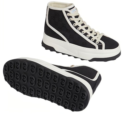 (Women) Gucci GG Blooms High-Top Sneakers 'Black White' 746768-20Q20-1043 Purchase (Women) Gucci GG Blooms High-Top Sneakers 'Black White' 746768-20Q20-1043