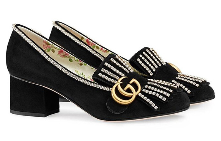 Order (W) (女性用) グッチ GGバックル ハイヒール 'ブラック' 501002-DE8G0-1138 501002-DE8G0-1138
