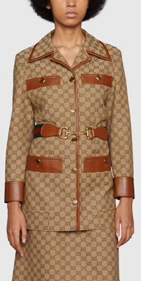 (W) Jaket Gucci GG Canvas Web Trim Beige - Koleksi SS22 682302-Z8AWR-2184 Shop (W) Jaket Gucci GG Canvas Web Trim Beige - Koleksi SS22 682302-Z8AWR-2184