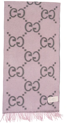 (W) GUCCI GG 羊絨提花針織圍巾 粉灰配色 配件 674275-3G344-1272 Buy (W) GUCCI GG 羊絨提花針織圍巾 粉灰配色 配件 674275-3G344-1272