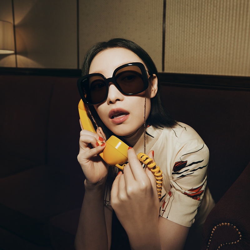 (Women) GUCCI GG Chain Square Sunglasses for Women GG1029SA-005 57 圖 6