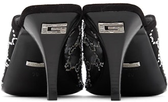 (W) 古驰 黑色网眼GG水晶75毫米高跟凉鞋 695219-F13A0-1000 Shop (W) 古驰 黑色网眼GG水晶75毫米高跟凉鞋 695219-F13A0-1000