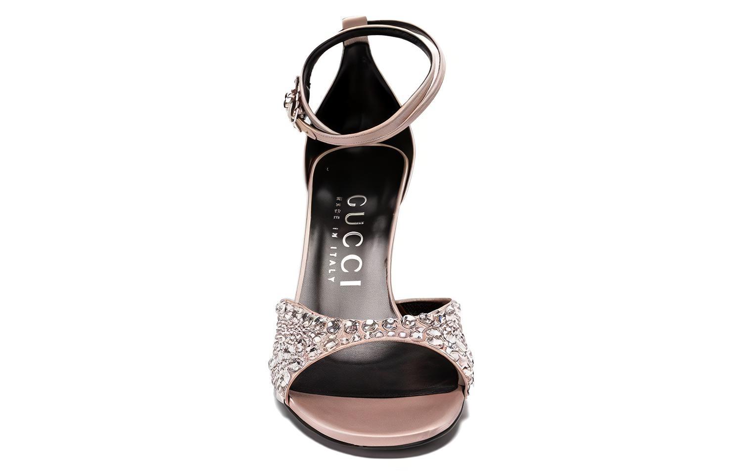 Order (Women) Gucci GG Crystal Satin Slide 'Pink' 749833-KND90-9642