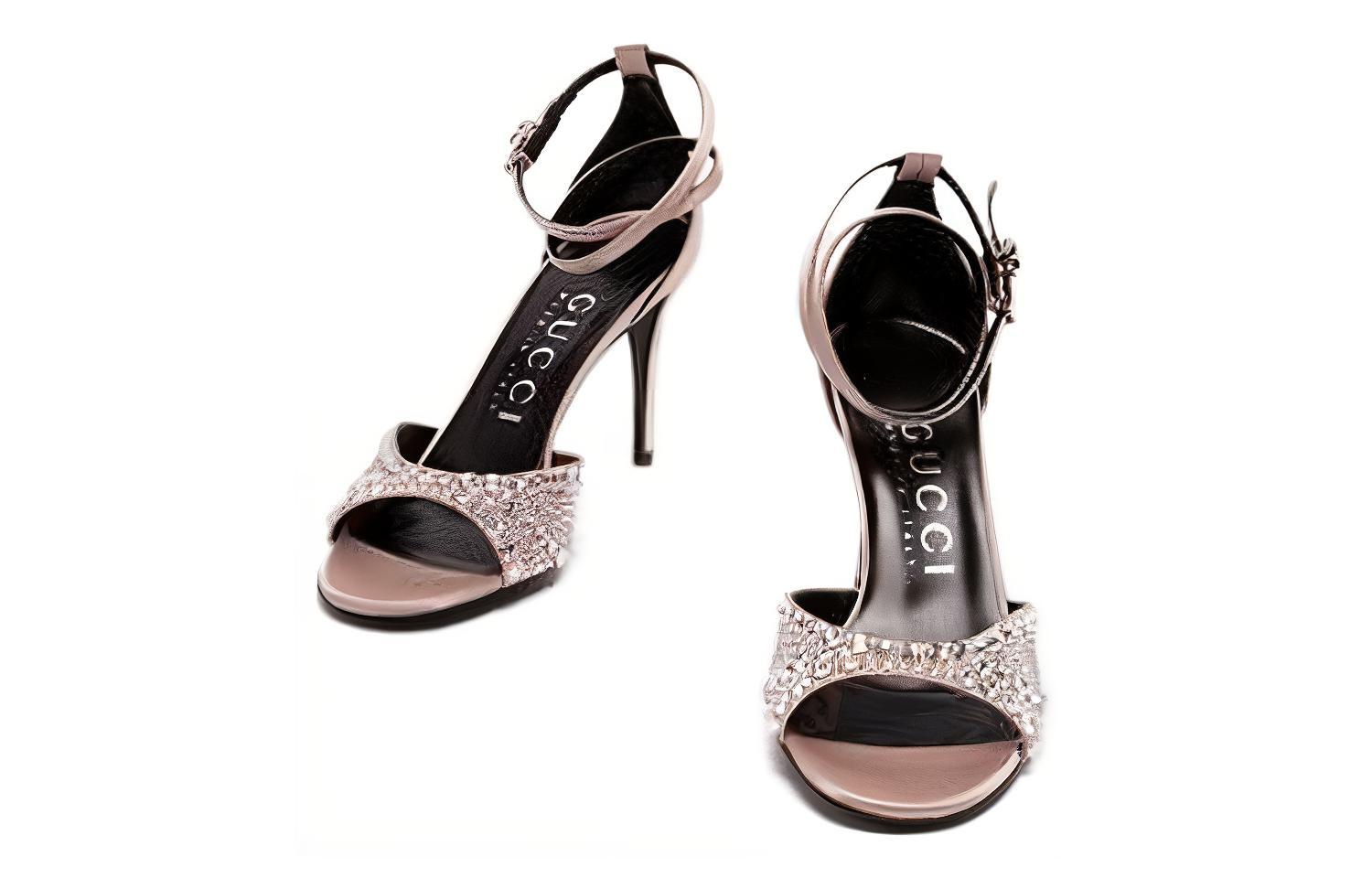 Lookbook (W) Gucci GG Kristal Satin Selipar 'Merah Jambu' 749833-KND90-9642