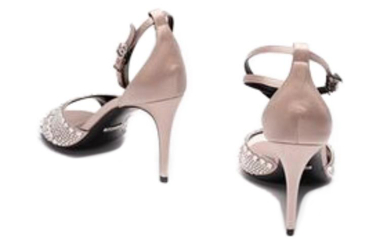 Shop (W) Gucci GG Kristal Satin Selipar 'Merah Jambu' 749833-KND90-9642