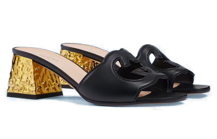 Order (W) 古驰 GG 镂空细节凉鞋 '黑色' ‎694450-US000-1000