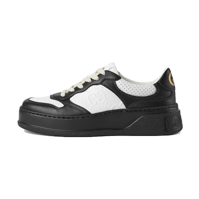 (W) Gucci GG Embossed Sneaker 'Black White'