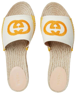 (W) Gucci GG Geborduurde Canvas Espadrille Slide ''Wit'' 725832-KIFD0-9174 Lookbook (W) Gucci GG Geborduurde Canvas Espadrille Slide ''Wit'' 725832-KIFD0-9174