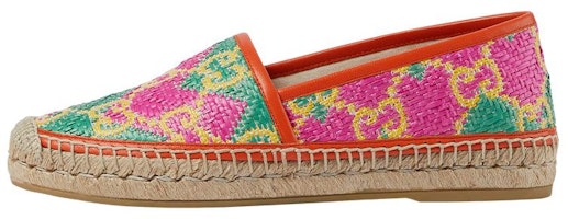 (Women) Gucci GG Espadrille Herringbone Straw Leather 'Multicolour' 703613-UYG10-8360 (Women) Gucci GG Espadrille Herringbone Straw Leather 'Multicolour' 703613-UYG10-8360