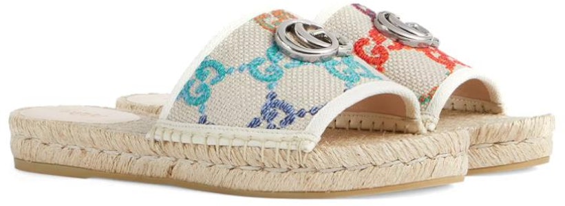 (W) Gucci GG Espadrille Slide 'Pelbagai' 678037-UFT70-8470 Lookbook (W) Gucci GG Espadrille Slide 'Pelbagai' 678037-UFT70-8470