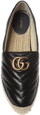 GUCCI古馳 雙G 松糕麻厚底 女士休閒單鞋 女款 黑色 Purchase GUCCI古馳 雙G 松糕麻厚底 女士休閒單鞋 女款 黑色