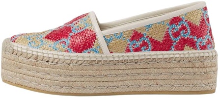 (Women) Gucci GG Fabric Espadrille 'Thick Sole Multicolor' 703603-UYG10-9570 (Women) Gucci GG Fabric Espadrille 'Thick Sole Multicolor' 703603-UYG10-9570