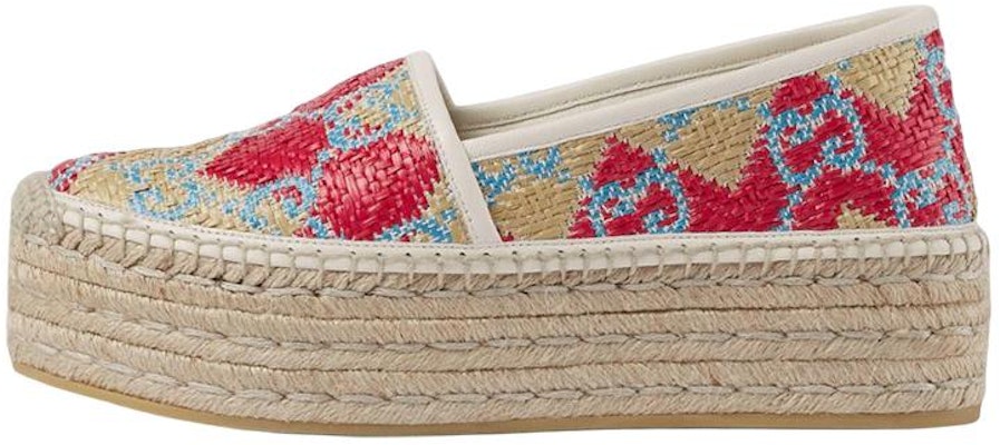 (Women) Gucci GG Fabric Espadrille 'Thick Sole Multicolor' 703603-UYG10-9570 Buy (Women) Gucci GG Fabric Espadrille 'Thick Sole Multicolor' 703603-UYG10-9570