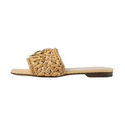(W) Gucci GG Fabric Slides 'Beige'