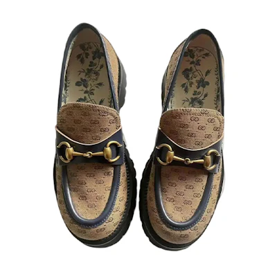 (W) Gucci GG Horsebit Loafers 'Beige Brown'