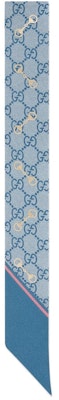 (W) GUCCI GG ホースビット プリント シルク スカーフ ウィメンズ - ブルー. 663719-3G001-4872 Order (W) GUCCI GG ホースビット プリント シルク スカーフ ウィメンズ - ブルー. 663719-3G001-4872