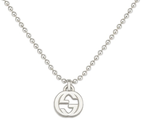 (Women) GUCCI GG Interlocking Pendant Necklace Womens 925 Sterling Silver Jewelry YBB479219001 Buy (Women) GUCCI GG Interlocking Pendant Necklace Womens 925 Sterling Silver Jewelry YBB479219001