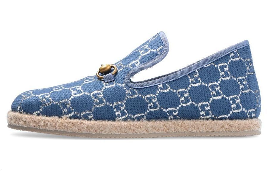 (Women) Gucci GG Lame 'Blue Horsebit Loafer' 575850-2C840-4693