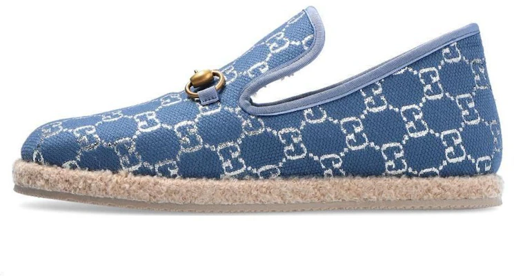GUCCI古馳 GG亮片布 馬銜扣 樂福鞋 女款 藍色 Buy GUCCI古馳 GG亮片布 馬銜扣 樂福鞋 女款 藍色