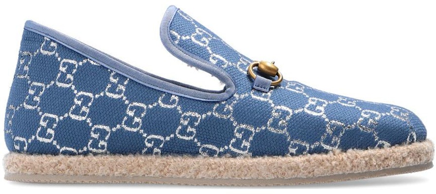 (Women) Gucci GG Lame 'Blue Horsebit Loafer' 575850-2C840-4693 Order (Women) Gucci GG Lame 'Blue Horsebit Loafer' 575850-2C840-4693