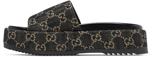 (W) Sandal Platform Gucci GG Lame 'Hitam' 623212-UN300-1289 Lookbook (W) Sandal Platform Gucci GG Lame 'Hitam' 623212-UN300-1289