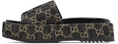 Lookbook (W) Sandal Platform Gucci GG Lame 'Hitam' 623212-UN300-1289