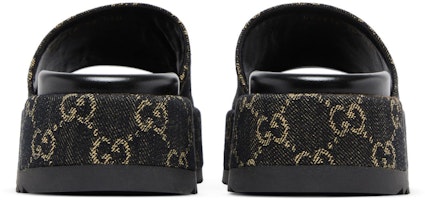 (W) Sandal Platform Gucci GG Lame 'Hitam' 623212-UN300-1289 Details for (W) Sandal Platform Gucci GG Lame 'Hitam' 623212-UN300-1289