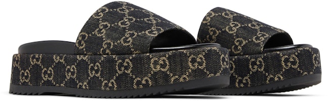 (W) Sandal Platform Gucci GG Lame 'Hitam' 623212-UN300-1289 Cheap (W) Sandal Platform Gucci GG Lame 'Hitam' 623212-UN300-1289