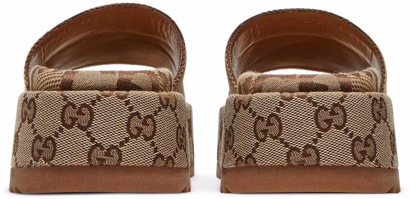 (W) グッチ GG ラメ プラットフォームサンダル (キャメル) 623212-UKO00-2580 Sizing (W) グッチ GG ラメ プラットフォームサンダル (キャメル) 623212-UKO00-2580