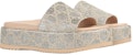 (W) Sandal Slide Gucci GG Lame 'Perak' 623212-2AW00-1066