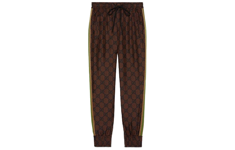 (Women) GUCCI GG Logo Silk Pants Brown ⁣625005-XJCL5-2138