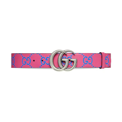 (Women) GUCCI GG Marmont Leather Belt with Logo, Fashionable Design, 4cm Width 406831AABCZ5745
