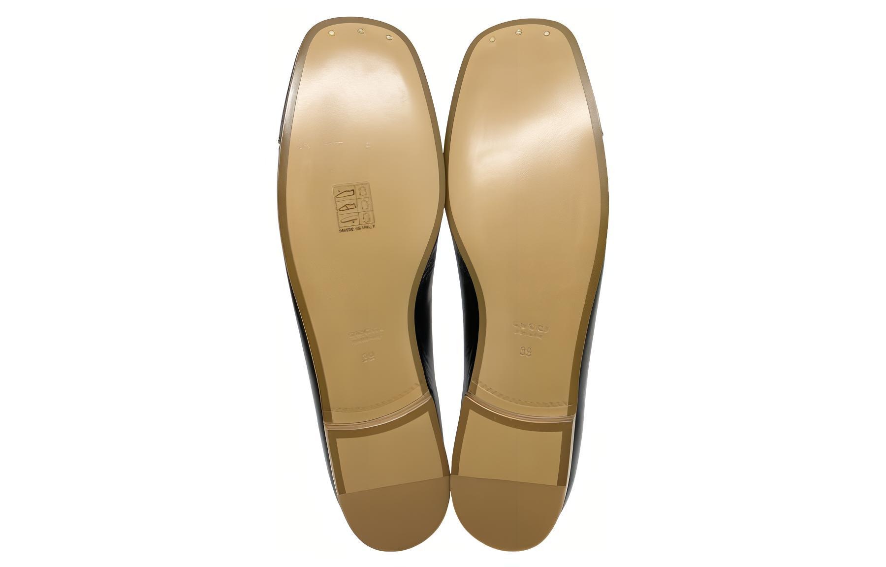 Shop (W) Gucci GG Marmont Sepatu Balet 'Hitam' 658942-D3V00-1000