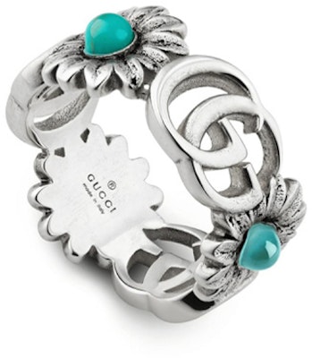 (Women) GUCCI GG Marmont Floral Ring Silver (Aged Finish) YBC527394001 Buy (Women) GUCCI GG Marmont Floral Ring Silver (Aged Finish) YBC527394001