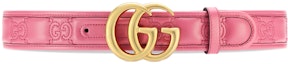 Order (Women) GUCCI GG Marmont Matelassé Pink Leather Belt for Women, Double G Buckle, 4cm. 400593-UM8IG-6627