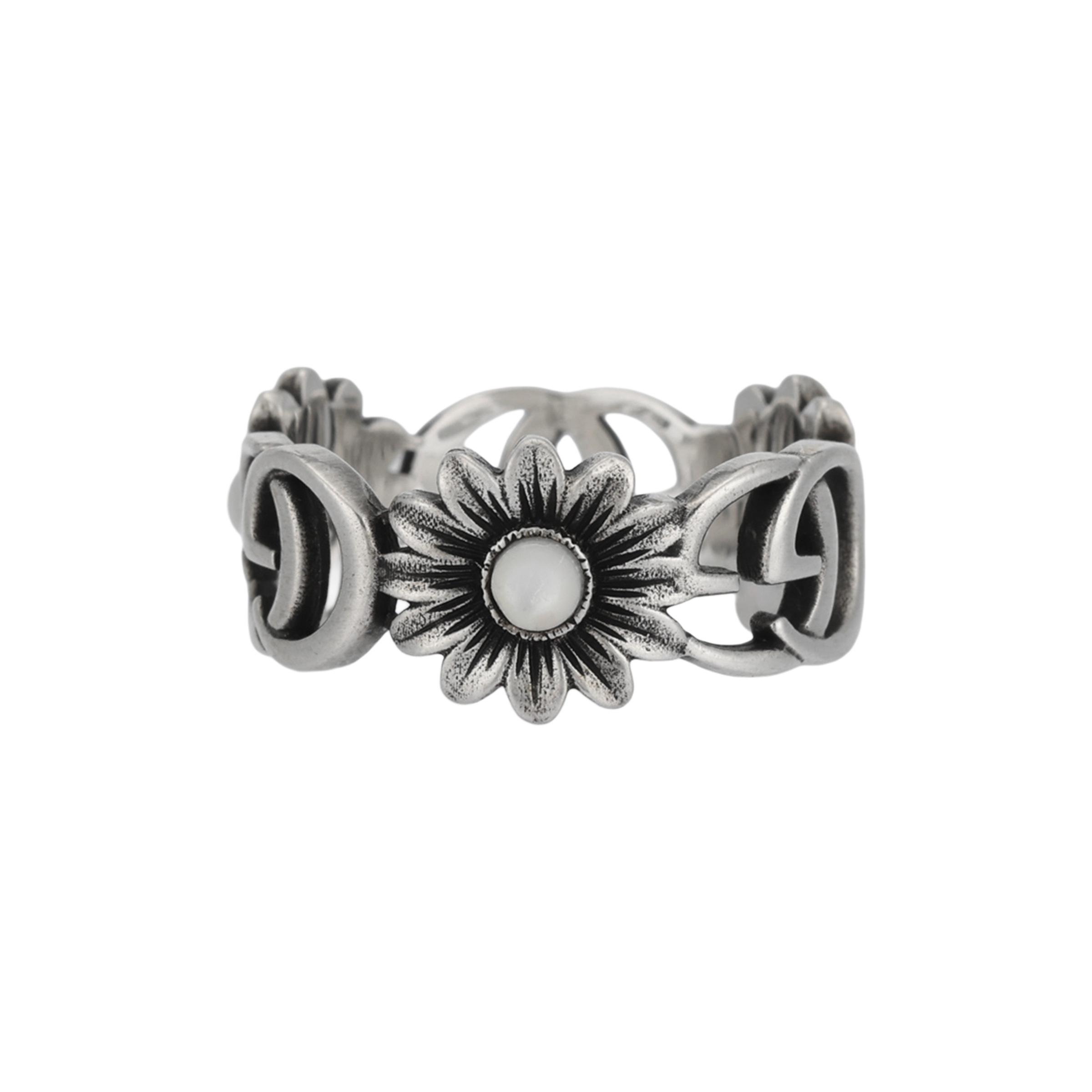 (Women) GUCCI GG Marmont Mother of Pearl 925 Silver Ring  Silver 527394J84408184