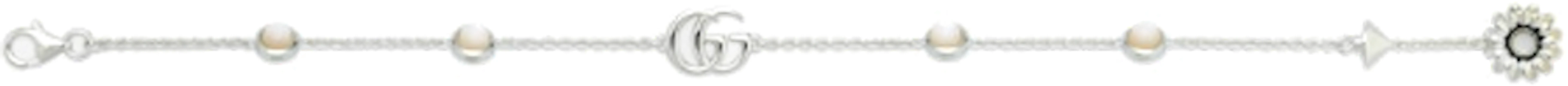 (W) GUCCI GG Marmont Gelang Perak 925 Mutiara Wanita Warna Silver. 773229JAAFQ8135 Lookbook (W) GUCCI GG Marmont Gelang Perak 925 Mutiara Wanita Warna Silver. 773229JAAFQ8135